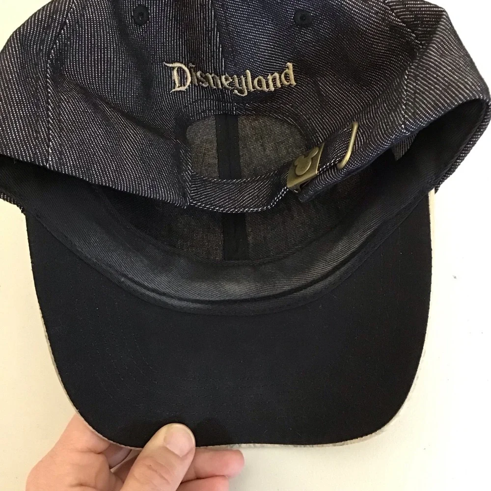 Disneyland Mickey Mouse Baseball Cap Steamboat Willy Women’s Black and Tan - Picture 7 of 8